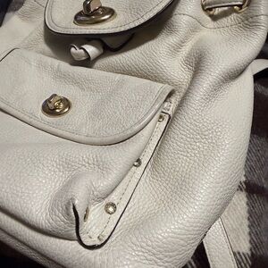 Coach Mini Rucksack Chalk Cream Leather Women's Backpack